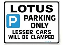 LOTUS Car Parking Sign - Gift for elise elan esprit eclat turbo models - Size Large 205 x 270mm
