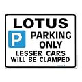 LOTUS Car Parking Sign - Gift for elise elan esprit eclat turbo models - Size Large 205 x 270mm