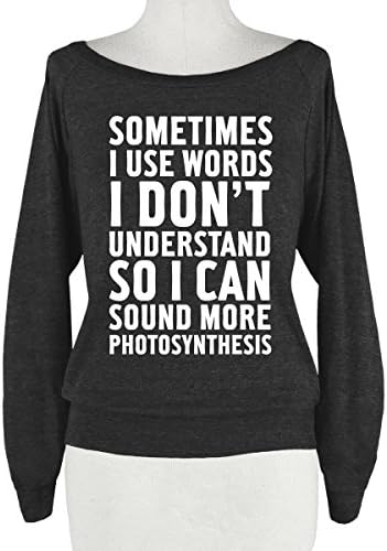 HUMAN Sometimes I Use Words Athletic Black Medium Raglan
