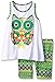 Kidtopia Little Owl Racerback W/Aztec Bike Short Set in Big Girls