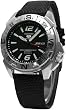 SEIKO Men's Seiko 5 Sports Silver-tone Automatic Watch with Black Dial and Strap. Model: SNZE89K2