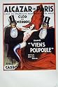 c1977 POSTER BERGERE PARIS MUSIC HALL MERODE NUDIST BAR