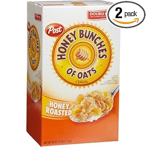 Honey Bunches of Oats Honey Roasted Cereal, 48-Ounce Boxes (Pack of 2) by Post
