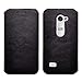 LG Risio Case, SOGA® [Pocketbook Series] PU Leather Folio Flip Wallet Case for LG Risio - Luxury Black