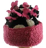 Corky and Company Black Polka Daisy Flower Top Hat