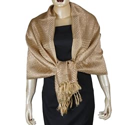In Vogue Jacquard Silk Fabrics Scarves for Women India Fashion