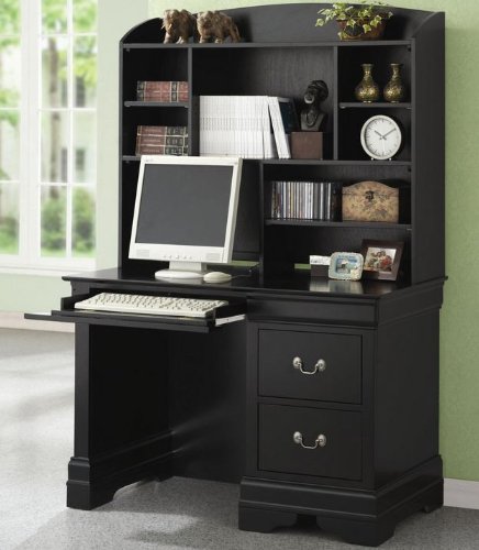Monarch Specialties Hollow Core L Shaped Home Office Desk Cappuccino Black Desk Vwz3bqw