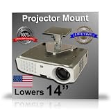 Projector-Gear Projector Ceiling Mount for SANYO PLV-1080HD, PLV-1080 with 14 Extension