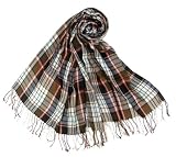 UBI Women's Viscose Plaid Long Scarf