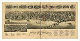 Historic Fort Madison, Iowa, c. 1889, Bird's Eye View Map (S) (WS)