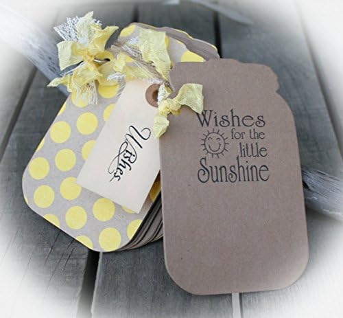 25 to 100 Tag Book - You are My Sunshine Baby Shower - Baby Shower Games - Decor Tags - Mason Jar shaped tags