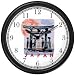 Gate of Shinto Temple No.2 - Japan or Japanese - Famous Landmarks - Theme Wall Clock by WatchBuddy Timepieces (Black Frame)