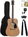 Fender FA-115 Dreadnought Acoustic Guitar - Natural Bundle with Gig Bag, Tuner, Strings, Strap, and Picks
