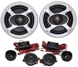Crunch P1-6.5C 6.5-Inch Component 800 Watts Maximum - 60 Continual Speaker System