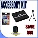 BigVALUEInc Saver Accessory Bundle - Replacement Lithium Ion Battery for Pentax Optio W60 and M50 PLUS Flexible Mini Table Top Tripod + MORE!
