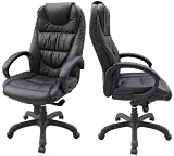 High Back Black Top Grain Leather Executive Swivel