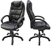 High Back Black Top Grain Leather Executive Swivel