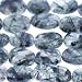 Black Rutilated Quartz : Oval-Plain - 12mm Height, 7mm Width, Sold by: 16 Inch Strand with Angel Mou