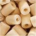 Natural Shorts - Wood Beads Natural Pale Beige Short Tubes 6mm X 4mm - 500 Beads