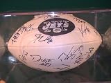 2011 NEW York Jets Team Signed Autographed Football with Football Case Comes with Coa & Matching Holograms Mark Sanchez,lt,holmes,