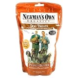 Newman's Own Organics Dog Treats, Medium Sized, Peanut Butter, 10-Ounce Bags (Pack of 6)