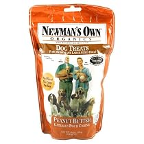 Newman's Own®Organics Dog Treats, Medium Sized, Peanut Butter, 10-Ounce Bags (Pack of 6)
