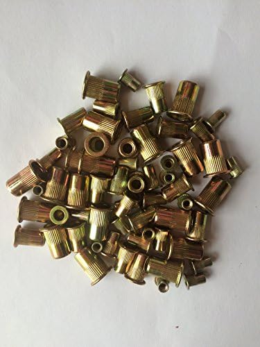Jiewei 100 Mixed Pack Threaded Rivet Nut Inserts M4.M5. M6. M8.each 25pcs (M4M5M6M8)