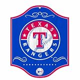 MLB Texas Rangers 11-by-13 Wood Sign