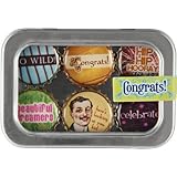 Congrats Bottle Cap 6 pc Magnet Set w/ Case