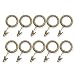 Source Global Unique 10-Pack Curtain Clip Rings, Gold
