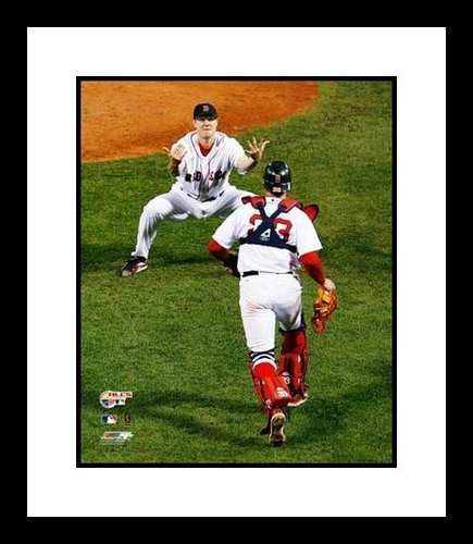 Jonathan Papelbon & Jason Varitek Framed 8x10 Photo - Boston Red Sox 2007 ALCS Celebration