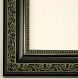 Scrolled Black Picture Frame - New - Solid Wood, 16x16