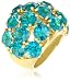 Trina Turk Jewelry Turquoise Gold Plated Crusted Ring, Size 7