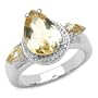 3.05 Carat Genuine Citrine Sterling Silver Ring