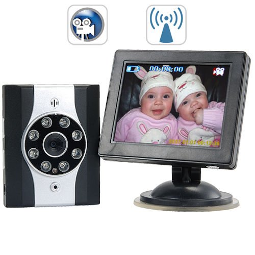 Wireless Car Baby Monitor + Night Vision + DVR - Safe Screen