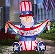Uncle Sam Lighted Inflatable By Collections Etc
