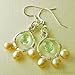 Petal Drop Earrings - Sand and Sea - golden pearl