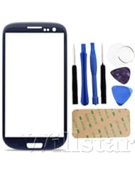 Wireless: BLUE FRONT OUTER SCREEN GLASS LENS REPLACEMENT FOR SAMSUNG GALAXY S3 I9300 - BLUE FRONT OUTER SCREEN GLASS LENS REPLACEMENT FOR SAMSUNG GALAXY S3 I9300