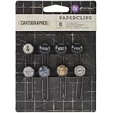 Prima Marketing Cartographer Typewriter Key Paper Clips, 2-Inch, 8-Pack