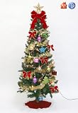 豪華クリスマスツリーセット 150cm スリムツリータイプ 【スカート付】