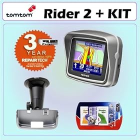 TomTom Rider 2 GPS Navigator + Accessory Kit w/ 3 Year Extended Warranty