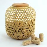 BambooMN Brand - Woven Bamboo Wine Cork Collector Display 7 - Natural