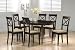 7pc Contemporary Style Cappuccino Finish Solid Wood Dining Table Chairs Set