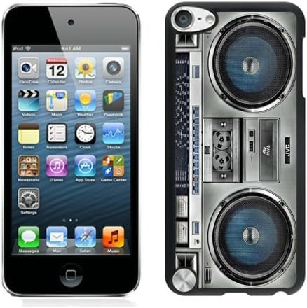 Vintage Design Ipod 5 Cases for Girls Boombox Black Ipod 5th Generations Protective Cover for Boys