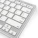 Caseflex Ultra Slim Wireless Bluetooth Keyboard For All iOS, iPad, Android, Mac, & Windows Devices - Silver & White