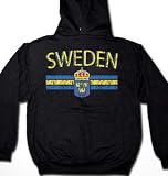 Sweden Crest International Soccer Sweatshirt, Sverige Swedish Soccer Pullover Hoodie