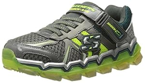Skechers Kids Boys Skech Air 2.0 Athletic Sneaker (Little Kid), Gunmetal/Lime, 1.5 M US Little Kid