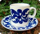 Review bristol blue  / Bristol Blue Scroll Hand Painted TS Cup And Saucer