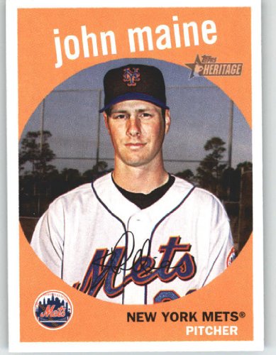 2008 Topps Heritage #107 John Maine - New York Mets (Baseball Cards)