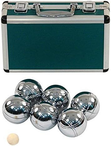 Jaques Jaques Alloy 6 Boule Bocce Ball Set with Metal Case - Petanque